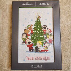 Hallmark Peanuts Charlie Brown "Making Spirits Bright" Christmas Cards set/16